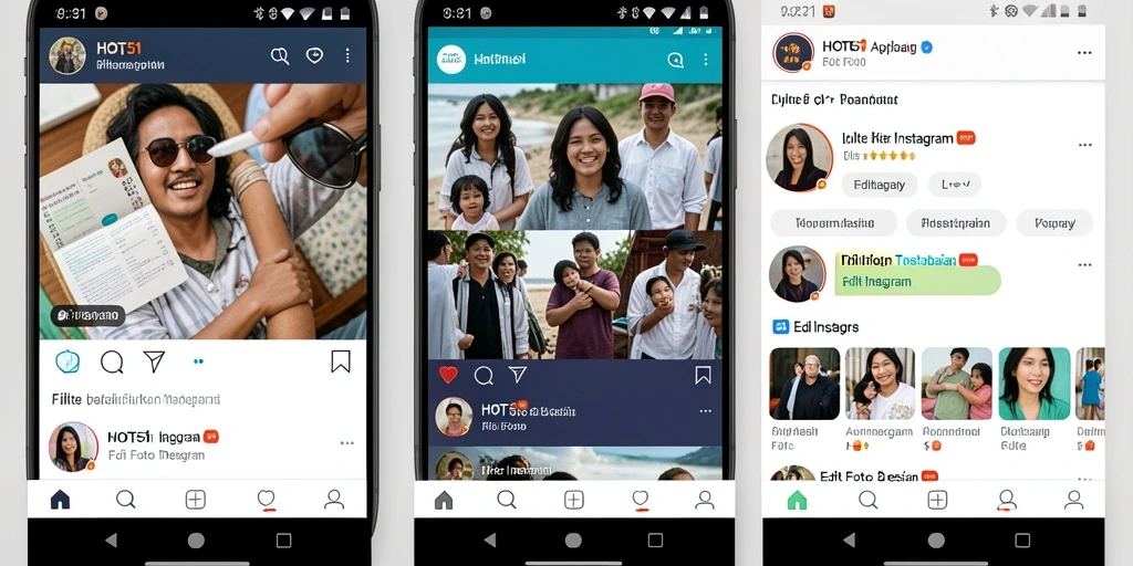 Tampilan antarmuka HOT51 dengan berbagai pilihan filter menarik.